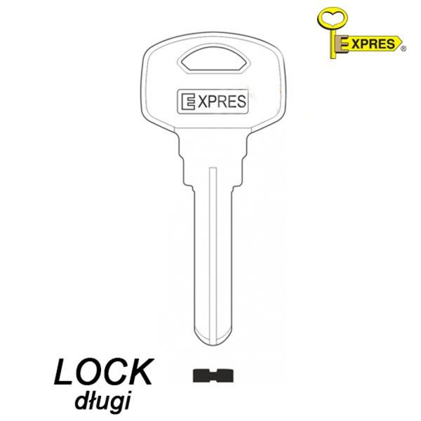 Expres 245 - klucz surowy mosiężny - LOCK długi