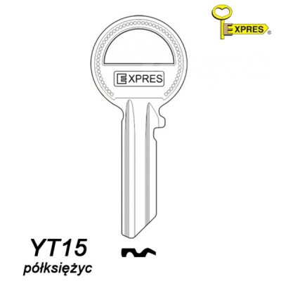Expres 515 - klucz surowy stalowy - YT15 półksiężyc