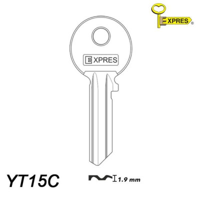 Expres 522 - klucz surowy stalowy - YT15C - 1.9 mm