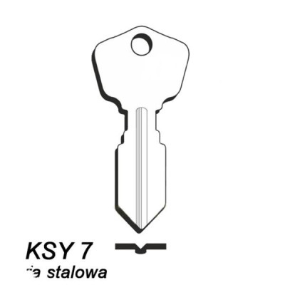 Płaski 007 - Alfa stalowa KSY7 - klucz surowy