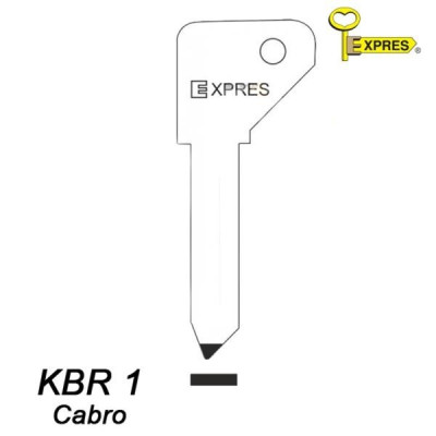 Płaski 010 - Cabro KBR1 - klucz surowy mosiężny