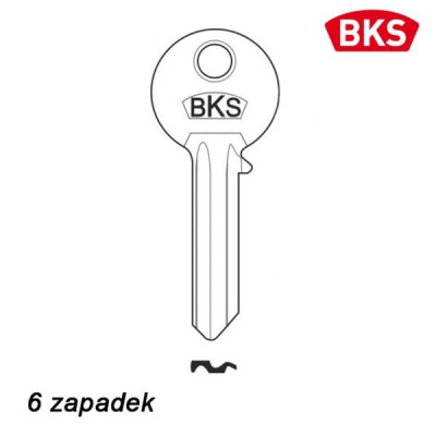 Mieszkaniowy 091 - klucz surowy mosiężny - BKS 6 zapadek