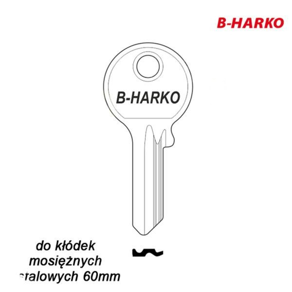 Mieszkaniowy 067 - klucz surowy mosiężny - B-Harko do kłódek 60mm