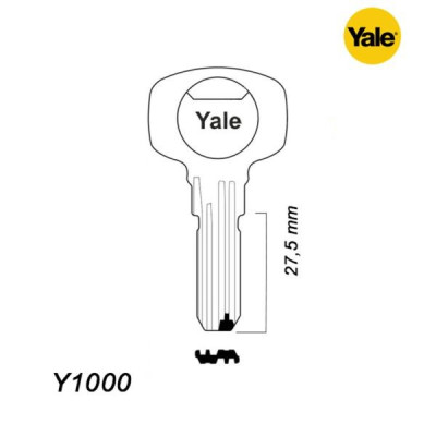 Mieszkaniowy 052 - klucz surowy mosiężny - Yale Y1000