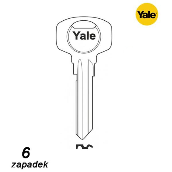 Mieszkaniowy 058 - klucz surowy mosiężny - Yale na 6 zapadek