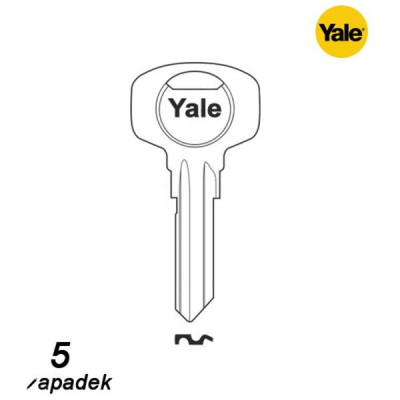 Mieszkaniowy 057 - klucz surowy mosiężny - Yale na 5 zapadek