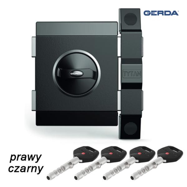 Gerda 511 - Tytan ZX zamek prawy - czarny - pudełko