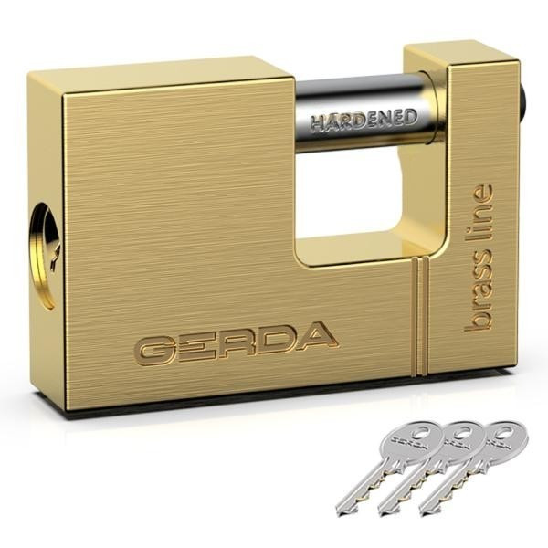 Kłódka Gerda 234 - Brass line KMT T9010A - kłódka trzpieniowa mosiężna - pudełko