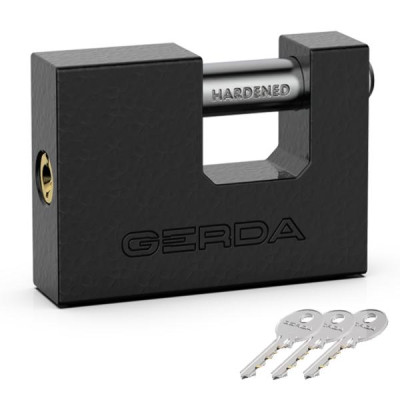 Kłódka Gerda 240 - Iron line KZT S90 - kłódka trzpieniowa żeliwna - pudełko