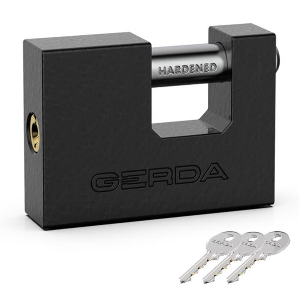 Kłódka Gerda 240 - Iron line KZT S90 - kłódka trzpieniowa żeliwna - pudełko