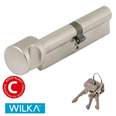 Wkładka Wilka 117 - K423 z gałką 55G/55 nikiel