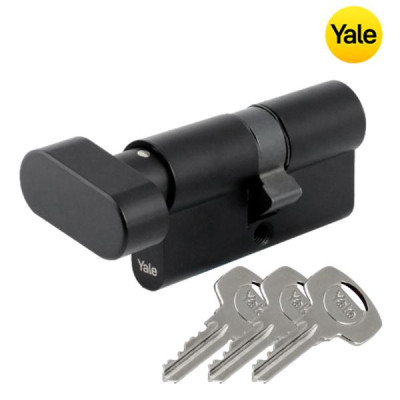 Wkładka Yale 912 - Y500 z gałką 30G/50 czarna