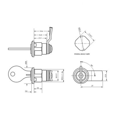 Zamek Euro-Locks 010 - krzywkowy - B827