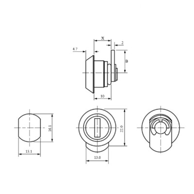 Zamek Euro-Locks 011 - krzywkowy - D135