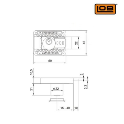 Zamek meblowy 004 - ZMB3 - wierzchni niklowany