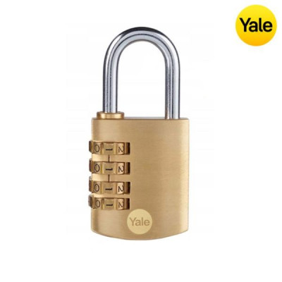 Kłódka Yale 002 - Y150B/40 - kłódka pałąkowa mosiężna szyfrowa - blister
