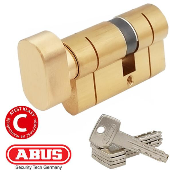 Wkładka Abus 257 - KD10 z gałką 30G/40 mosiądz matowy