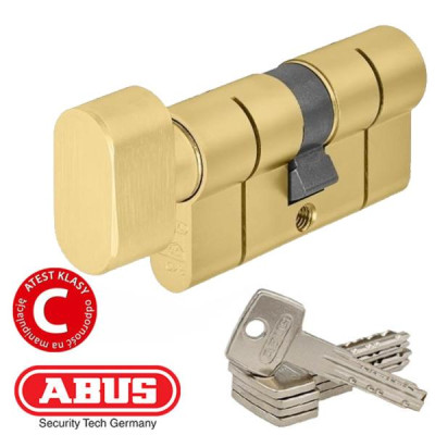 Wkładka Abus 280 - KD10 z gałką 40G/50 mosiądz matowy