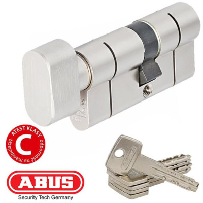 Wkładka Abus 270 - KD10 z gałką 40G/50 nikiel perłowy
