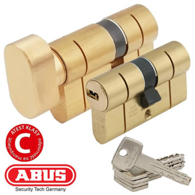 Wkładka Abus 306 - D10 40/50 + KD10 50G/40 w systemie 1 klucza mosiądz matowy
