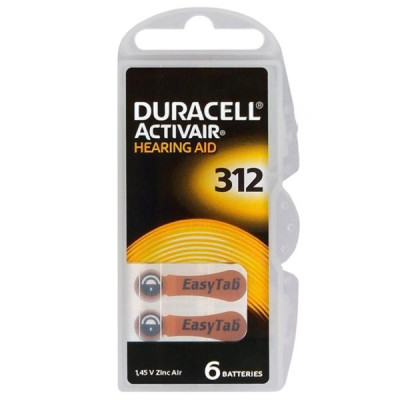 Bateria Duracell - 312 - 6 szt. - blister