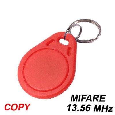 Brelok zbliżeniowy 058 - czerwony - Mifare - 13,56 MHz - do klonowania