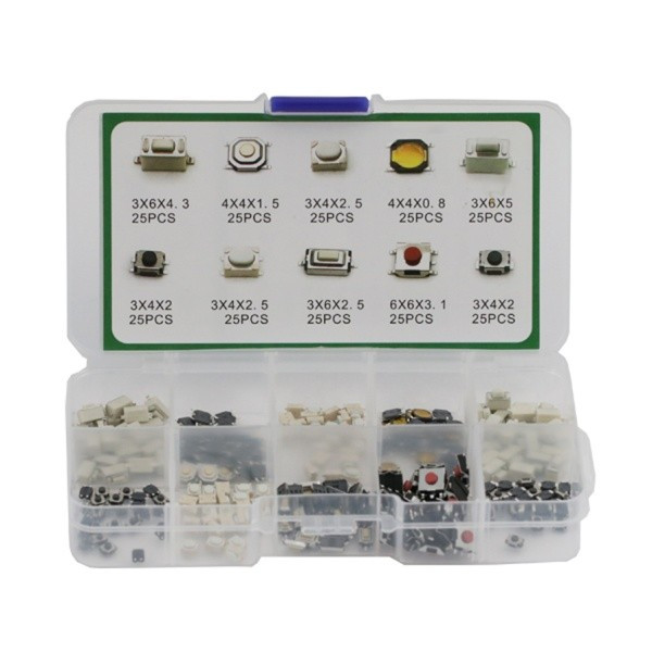 DK 248 - Mały zestaw microswitchy - 250 szt. (10 x 25 szt.)