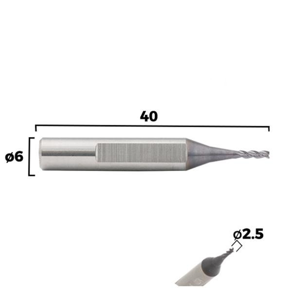 Frez 134 - EW6525L / EW6025L - 2,5 mm - WIDIA