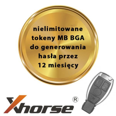 Xhorse - nielimitowane tokeny MB BGA do generowania hasła przez 12 miesięcy