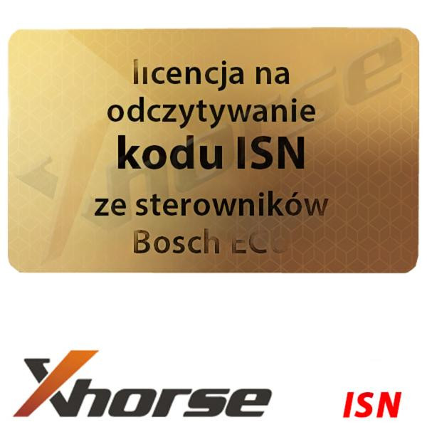 Xhorse - licencja na odczytywanie kodu ISN ze sterowników Bosch ECU (BMW)