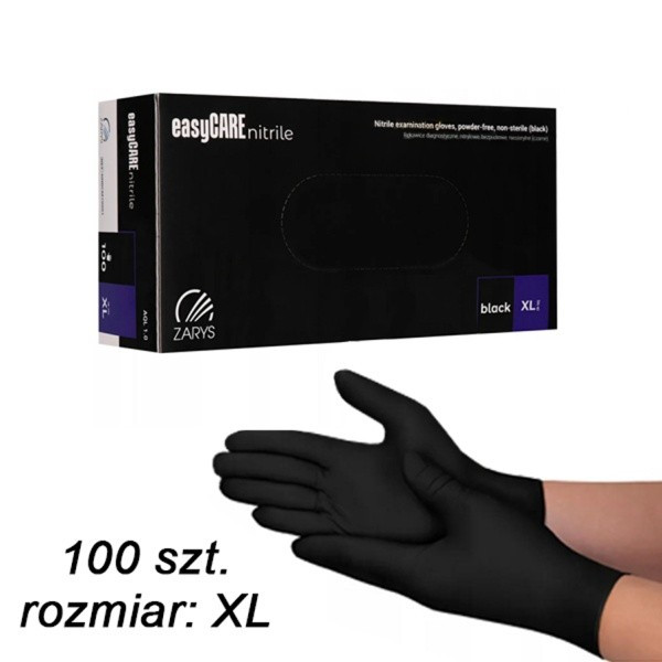 DK 100 - rękawice nitrylowe - czarne - XL