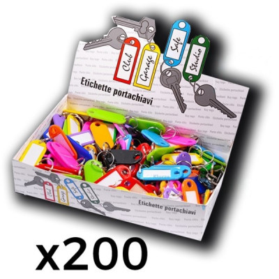 Identyfikator 001 - jednostronny - MIX 200 sztuk z ekspozytorem