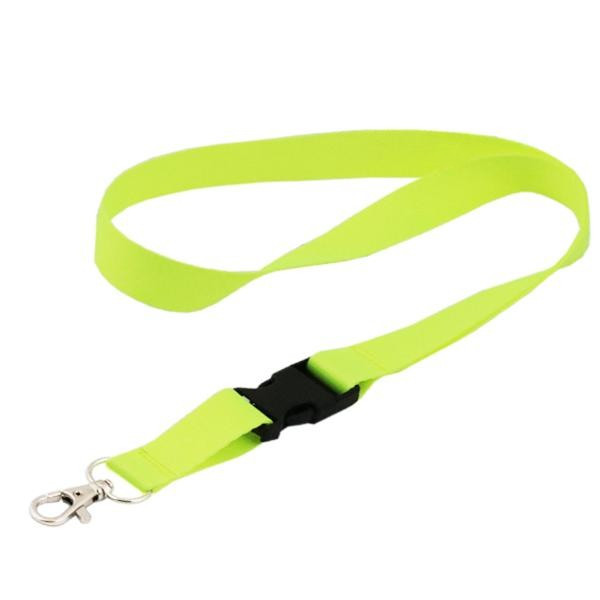 Smycz 062 - 20 mm - szybkozłączka - żółty neon