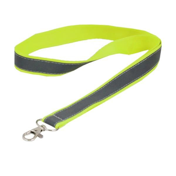 Smycz 141 - 20 mm - żółty neon z odblaskiem