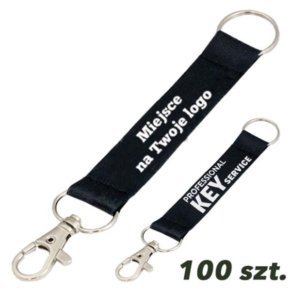Smycz 250 - 20 mm - z Twoim logo - krótka (brelok) - 100 szt.