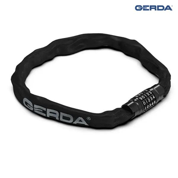 Zabezpieczenie antykradzieżowe Gerda 560 - zapięcie rowerowe łańcuch szyfrowy CONTRA COMBO 900/8x8 - czarne