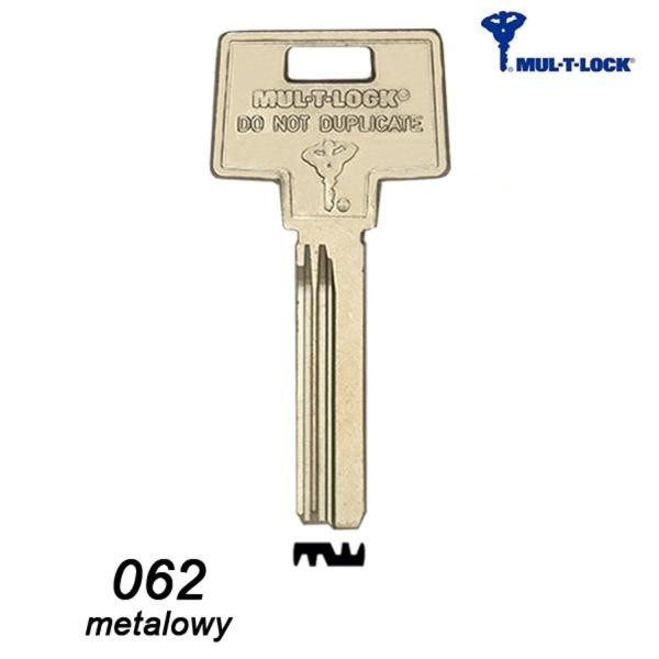 Mul-T-Lock 062 Metalowy - klucz surowy
