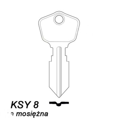 Płaski 008 - Alfa mosiężna KSY8 - klucz surowy
