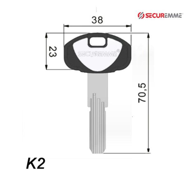 Mieszkaniowy 174 - klucz surowy - Securemme OCK2XNISBOZ
