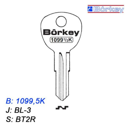 KMB013 - klucz surowy - Borkey 1099,5K
