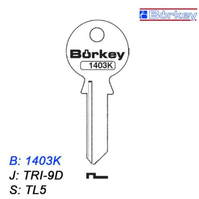 KMB018 - klucz surowy - Borkey 1403K