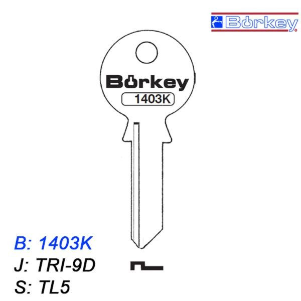 KMB018 - klucz surowy - Borkey 1403K