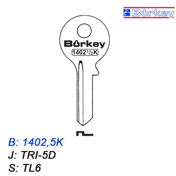 KMB016 - klucz surowy - Borkey 1402,5K