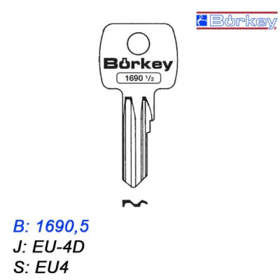 KMB027 - klucz surowy - Borkey 1690,5