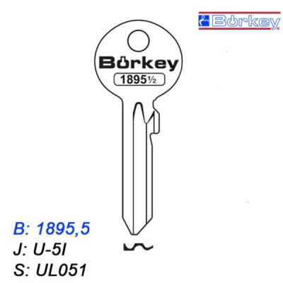 KMB039 - klucz surowy - Borkey 1895,5