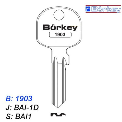 KMB043 - klucz surowy - Borkey 1903