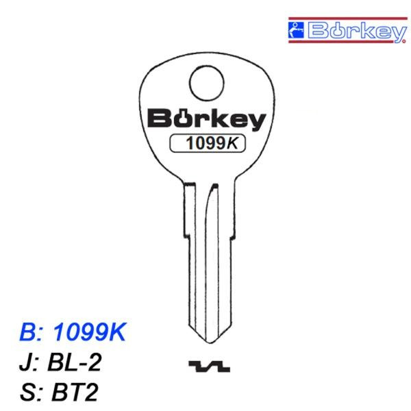KMB052 - klucz surowy - Borkey 1099K