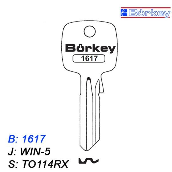 KMB053 - klucz surowy - Borkey 1617