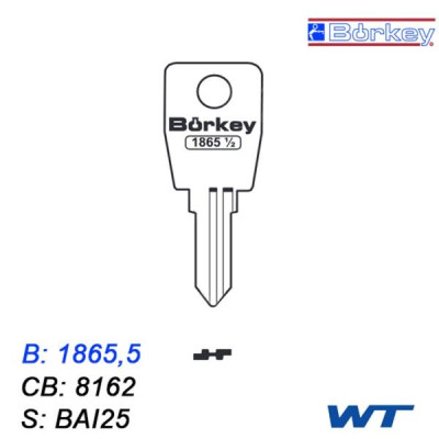 KMB067 - klucz surowy - Borkey 1865,5
